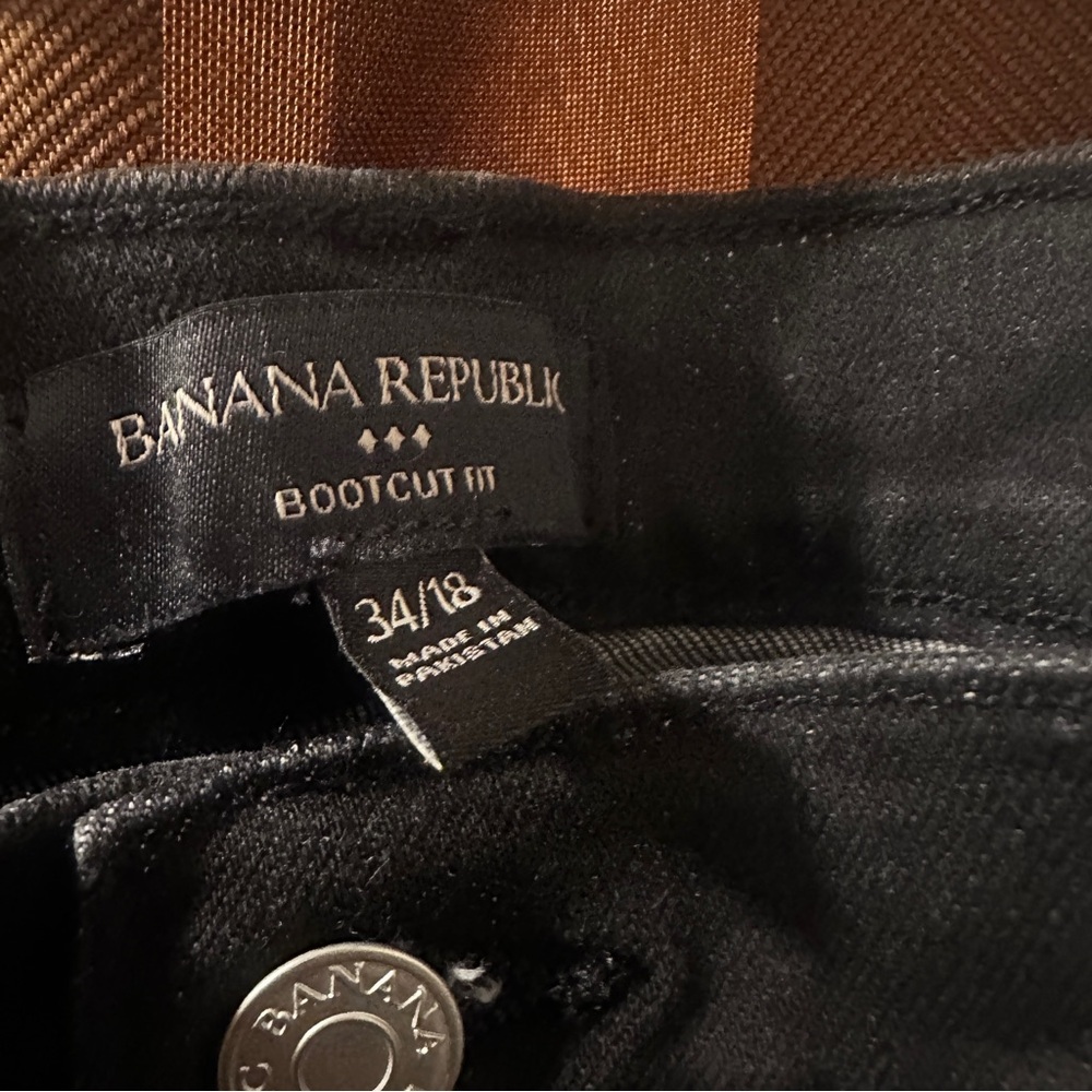 NWT Banana Republic Black Y2K VIBE Bootcut Jeans Size 34 or 18 reg $90 - Picture 8 of 11